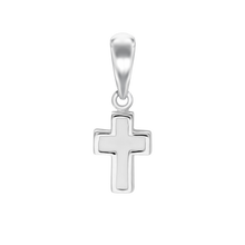 Load image into Gallery viewer, Tiny White Cross Charm (16 x 6mm)
