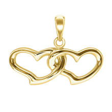 Load image into Gallery viewer, Double Open Heart Charm (21 x 29mm)
