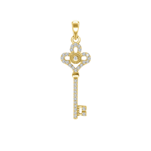 Load image into Gallery viewer, Key Charm with CZ&#39;s (43 x 13mm)
