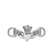Load image into Gallery viewer, Small Claddagh Bracelet Top in Sterling Silver (29 x 11mm)
