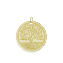 Load image into Gallery viewer, Circle with Tree Engraving Charm (26 x 25mm)
