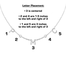 Load image into Gallery viewer, Initial and Gemstone Necklace in 14K White Gold
