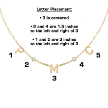 Load image into Gallery viewer, Initial and Gemstone Necklace in 14K Yellow Gold
