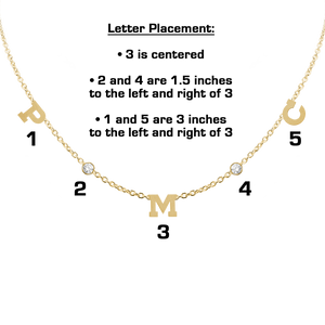 Clarenwood Initial and Gemstone Necklace in 14K Yellow Gold