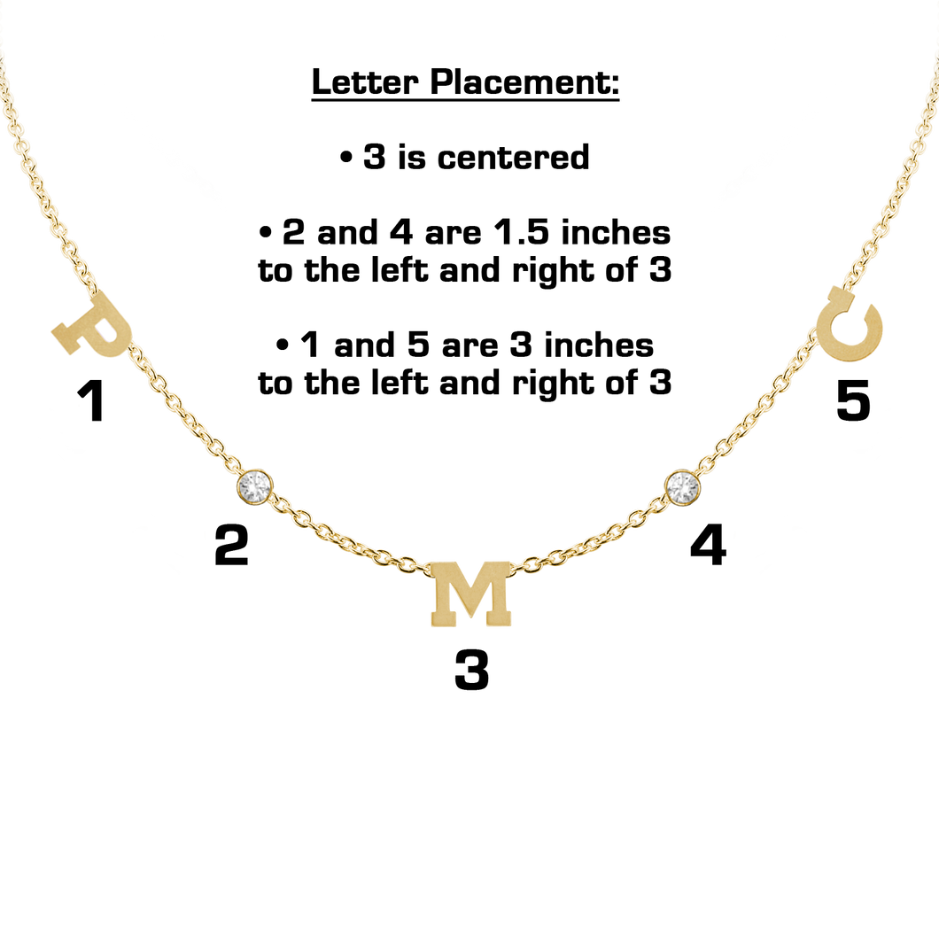 Clarenwood Initial and Gemstone Necklace in 14K Yellow Gold