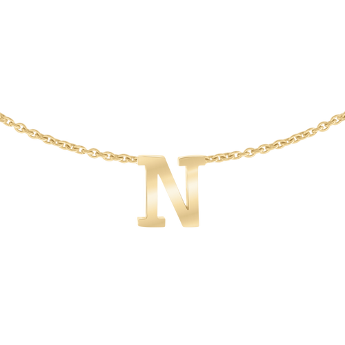 Hanging Initial Necklace in 14K Yellow Gold