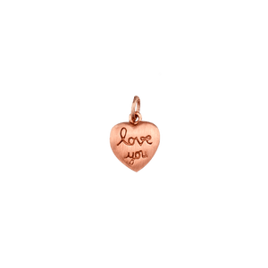 Love and Word Charms/ Love You Heart Charm (16 x 10mm)