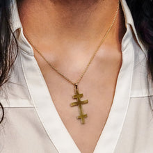 Load image into Gallery viewer, ITI NYC Papal Cross Pendant in 14K Gold
