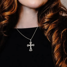 Load image into Gallery viewer, ITI NYC Filigree Cross Pendant in 14K Gold

