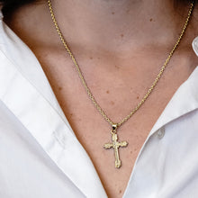 Load image into Gallery viewer, ITI NYC Fancy Cross Pendant in Sterling Silver
