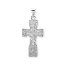 Load image into Gallery viewer, ITI NYC Orthodox Cross and Crucifix Pendant in Sterling Silver

