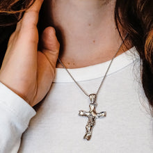 Load image into Gallery viewer, ITI NYC Freeform Crucifix Pendant in Sterling Silver
