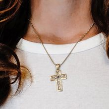 Load image into Gallery viewer, ITI NYC Filigree Scroll Cross Pendant in Sterling Silver
