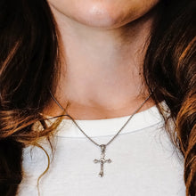 Load image into Gallery viewer, ITI NYC Trefoil Crucifix Pendant in Sterling Silver
