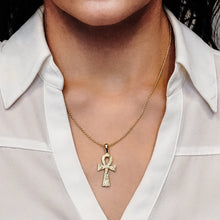 Load image into Gallery viewer, ITI NYC Egyptian Cross Pendant in 14K Gold
