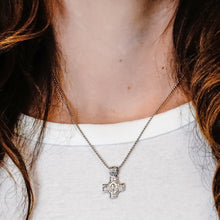 Load image into Gallery viewer, ITI NYC Byzantine Double-Sided Cross Pendant in Sterling Silver
