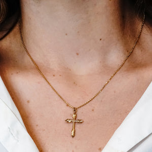 ITI NYC Wheat Cross Pendant in Sterling Silver