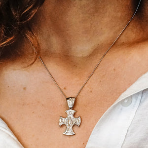 ITI NYC Byzantine Cross Pendant in Sterling Silver