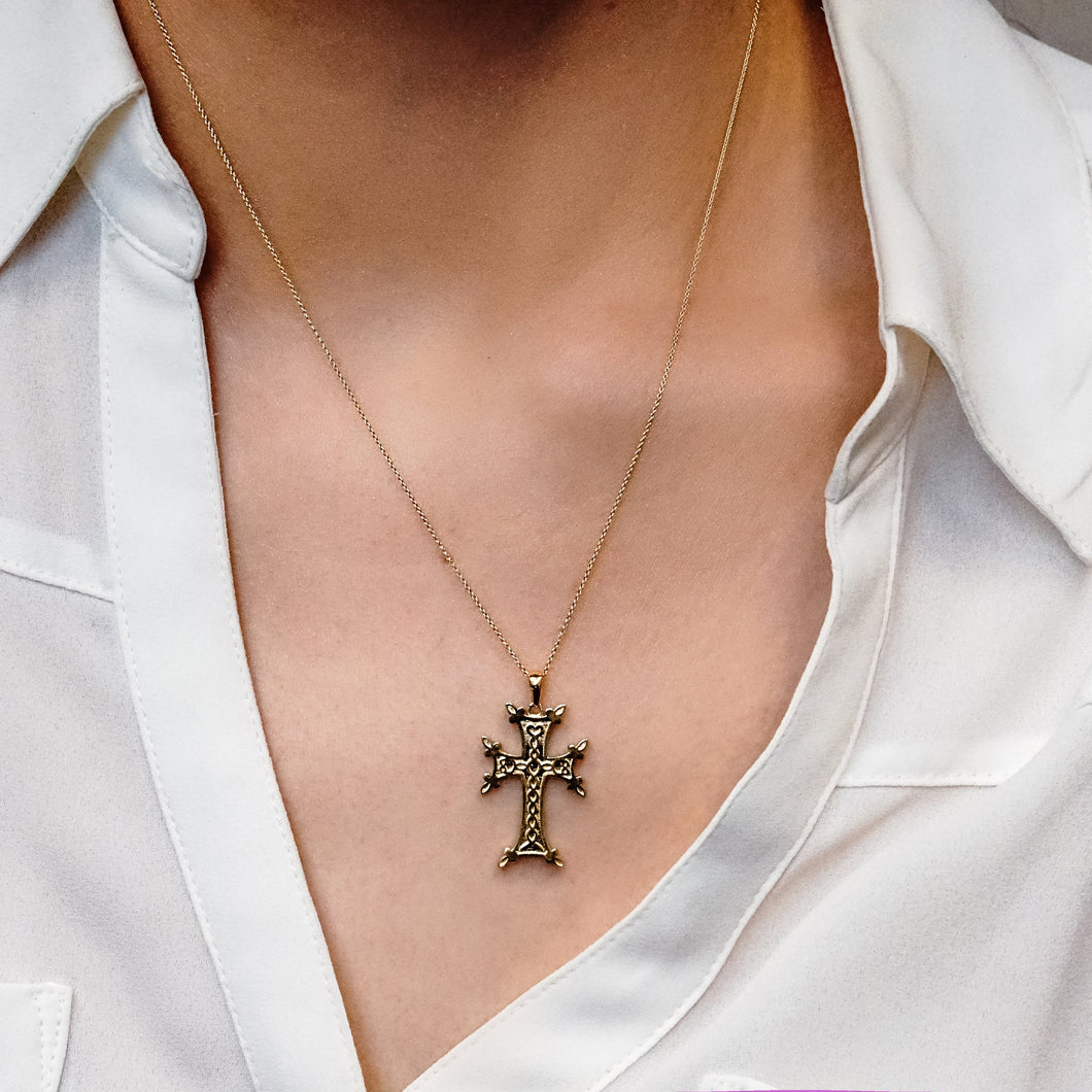 ITI NYC Armenian Cross Pendant in 14K Gold