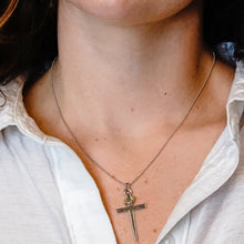 Load image into Gallery viewer, ITI NYC Nail Cross Pendant in Sterling Silver
