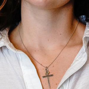ITI NYC Nail Cross Pendant in Sterling Silver