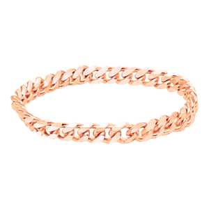 Bowery Curb Chain Ring in 14K Rose Gold