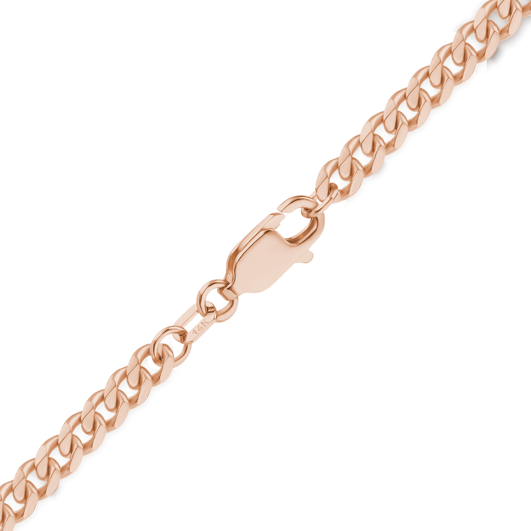 Bowery Curb Anklet in 14K Rose Gold
