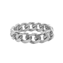 Load image into Gallery viewer, South Bowery Curb Chain Ring in Sterling Silver
