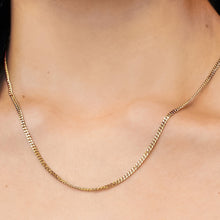 Load image into Gallery viewer, Bowery Curb Chain Necklace in Sterling Silver 18K Yellow Gold Finish
