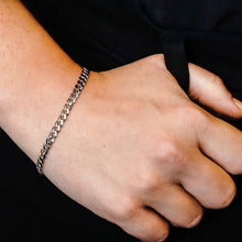 Load image into Gallery viewer, Bowery Curb Chain Bracelet in Sterling Silver
