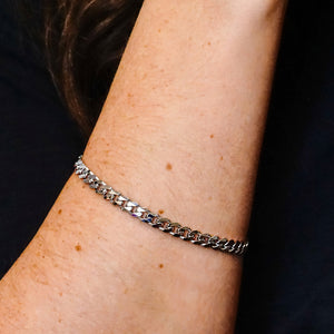 Bowery Curb Chain Bracelet in Sterling Silver