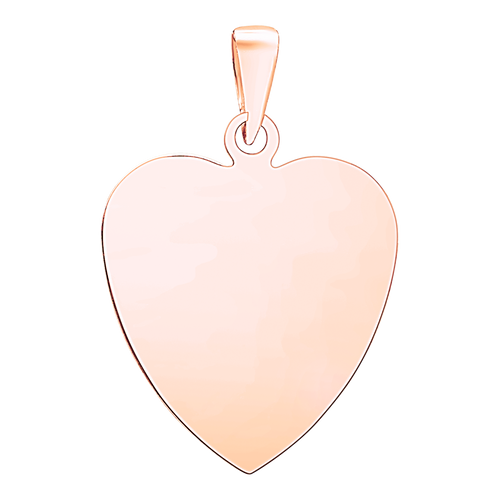Sterling Silver Heart Disc Charm With Optional Engraving (.030