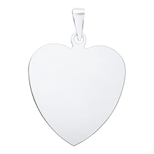 Load image into Gallery viewer, Sterling Silver Heart Disc Charm With Optional Engraving (.030&quot; thickness)
