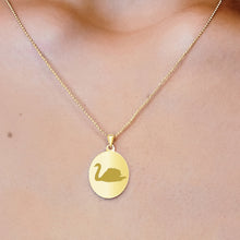 Load image into Gallery viewer, 14K Yellow Gold Oval Disc Charm With Optional Engraving (.025&quot; thickness)
