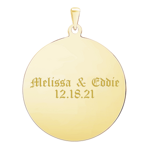 Sterling Silver 18K Yellow Gold Finish Round Disc Charm With Optional Engraving (.030" thickness)
