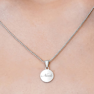 Sterling Silver Round Disc Charm With Optional Engraving (.030" thickness)