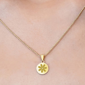 14K Yellow Gold Round Disc Charm With Optional Engraving (.025" thickness)