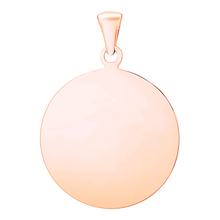 Load image into Gallery viewer, 14K Pink Gold Round Disc Charm With Optional Engraving (.025&quot; thickness)
