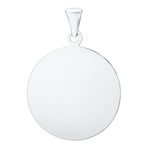 Sterling Silver Round Disc Charm With Optional Engraving (.030