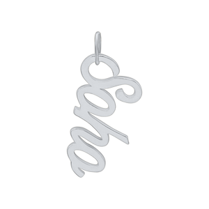 Soho Name Plate Charm in Sterling Silver