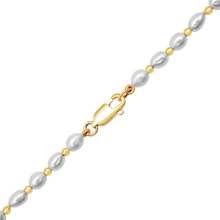 Load image into Gallery viewer, Organic Freshwater Pearl Beaded Necklace in 14K Yellow Gold
