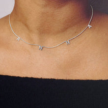 Load image into Gallery viewer, Hanging Initial Necklace in 14K White Gold
