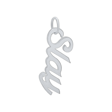Load image into Gallery viewer, Slay Name Plate Charm in Sterling Silver
