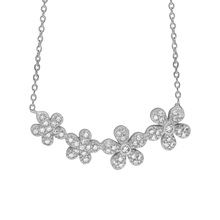 Load image into Gallery viewer, Four Flower Necklace in Sterling Silver (29 x 13mm)
