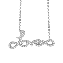 Load image into Gallery viewer, Love &amp; Infinity Necklace in Sterling Silver (31 x 13mm)
