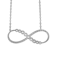 Load image into Gallery viewer, Infinity Necklace in Sterling Silver (27 x 11mm)
