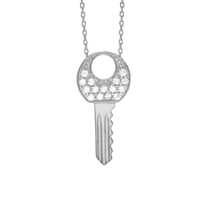 Key Necklace in Sterling Silver (23 x 11mm)