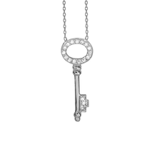 Load image into Gallery viewer, Oval Key Necklace in Sterling Silver (26 x 10mm)
