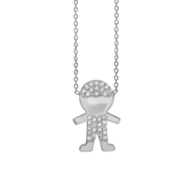 Load image into Gallery viewer, Boy Necklace in Sterling Silver (20 x 13mm)
