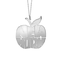 Load image into Gallery viewer, New York Big Apple Necklace in Sterling Silver (30 x 27mm)

